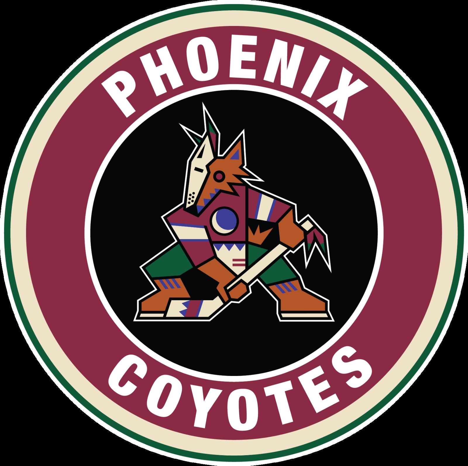 Arizona Coyotes 24'' Round Heritage Logo Sign