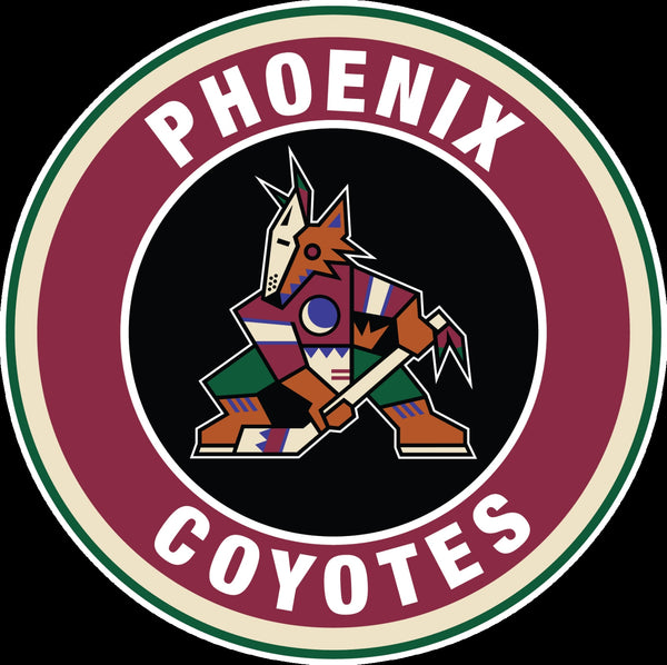 Arizona Coyotes Throwback Circle Logo Vinyl Decal / Sticker 5 Sizes!!!