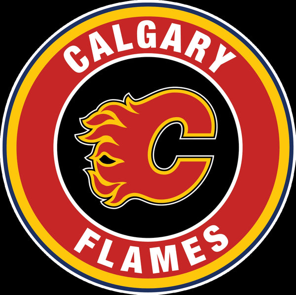 Calgary Flames Circle Logo Vinyl Decal / Sticker 5 Sizes!!!