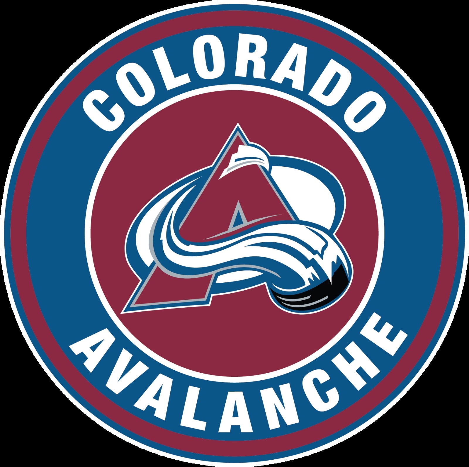 Colorado Avalanche Circle Logo Vinyl Decal / Sticker 5 Sizes