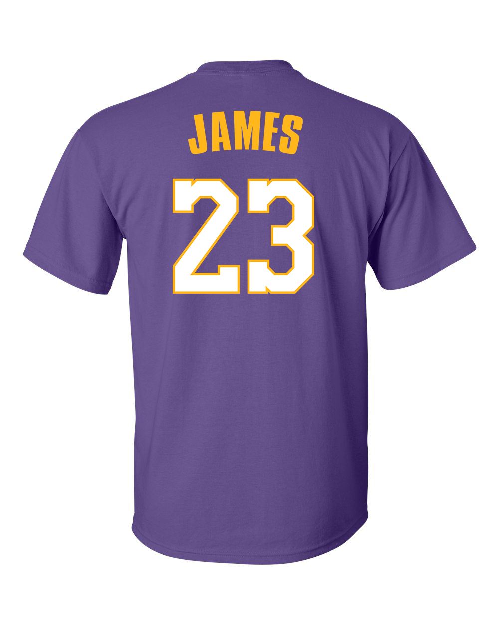 LEBRON JAMES LA LAKERS #23 NBA Jersey Purple Gold T-shirt For Men, Size  Large