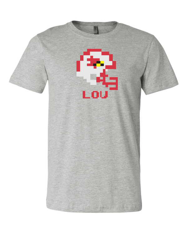 Louisville Cardinals Retro Tecmo Bowl Helmet  T-shirt 6 Sizes S-3XL!!