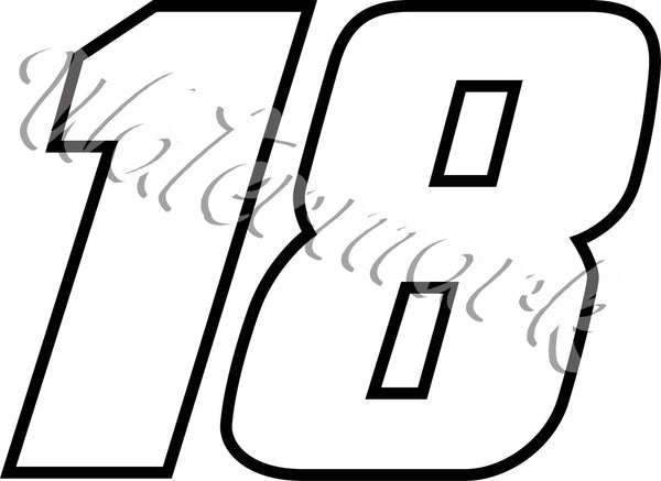 Kyle Busch #18 Nascar Logo Vinyl Decal  / Sticker  🏁  Nascar Sticker 🚗💨