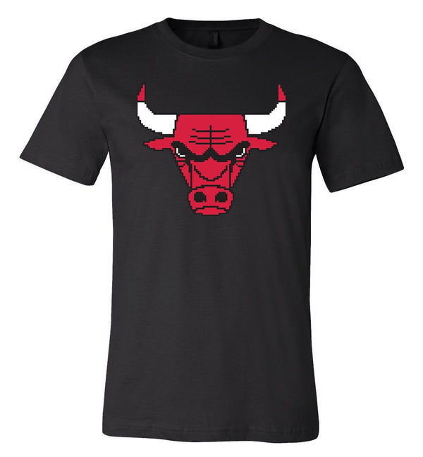 Chicago Bulls 8 bit retro tecmo logo T shirt