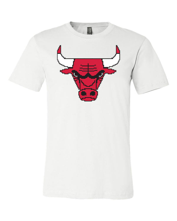 Chicago Bulls 8 bit retro tecmo logo T shirt
