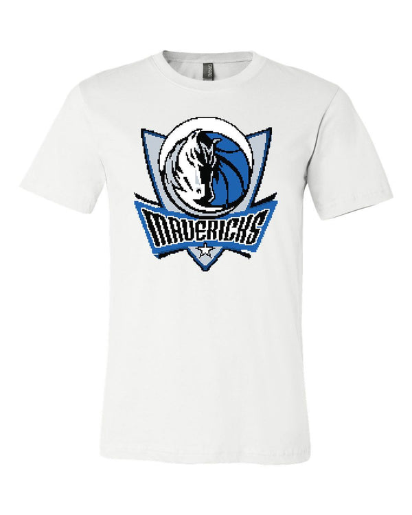 Dallas Mavericks  8 bit retro tecmo logo T shirt