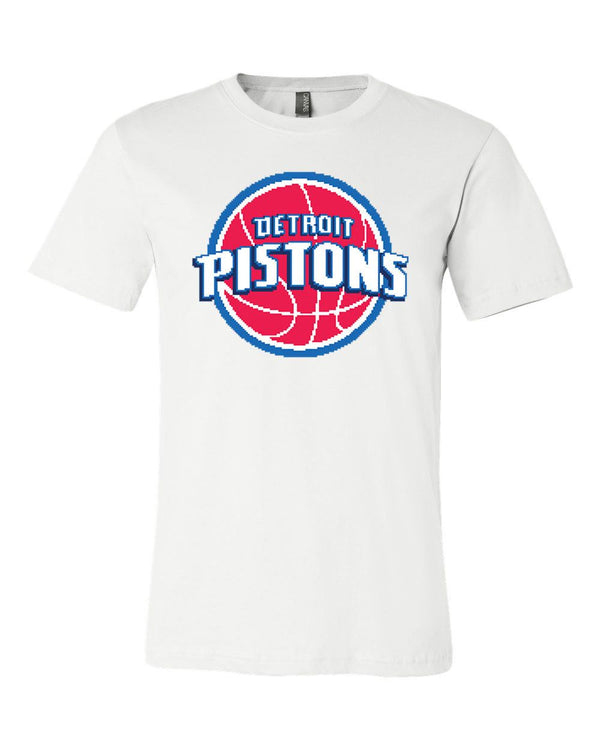 Detroit Pistons  8 bit retro tecmo logo T shirt