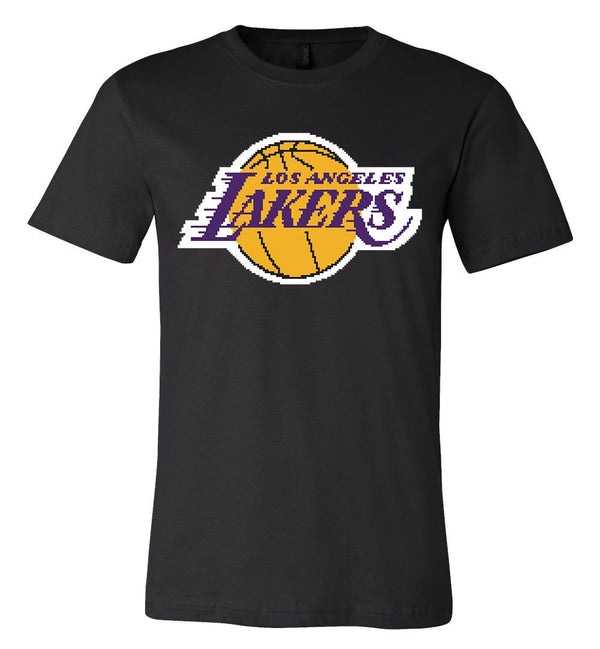 Los angeles Lakers  8 bit retro tecmo logo T shirt