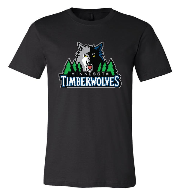 Minnesota Timberwolves  8 bit retro tecmo logo T shirt