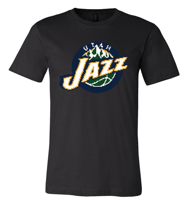 Utah Jazz 8 bit retro tecmo logo T shirt