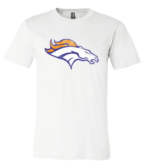 Denver Broncos Distressed Vintage logo  shirt