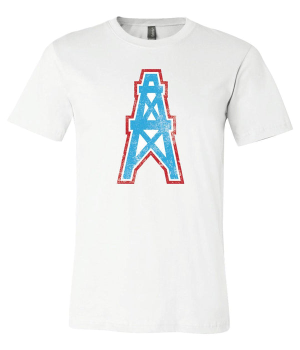 Houston Oilers Distressed Vintage logo  shirt