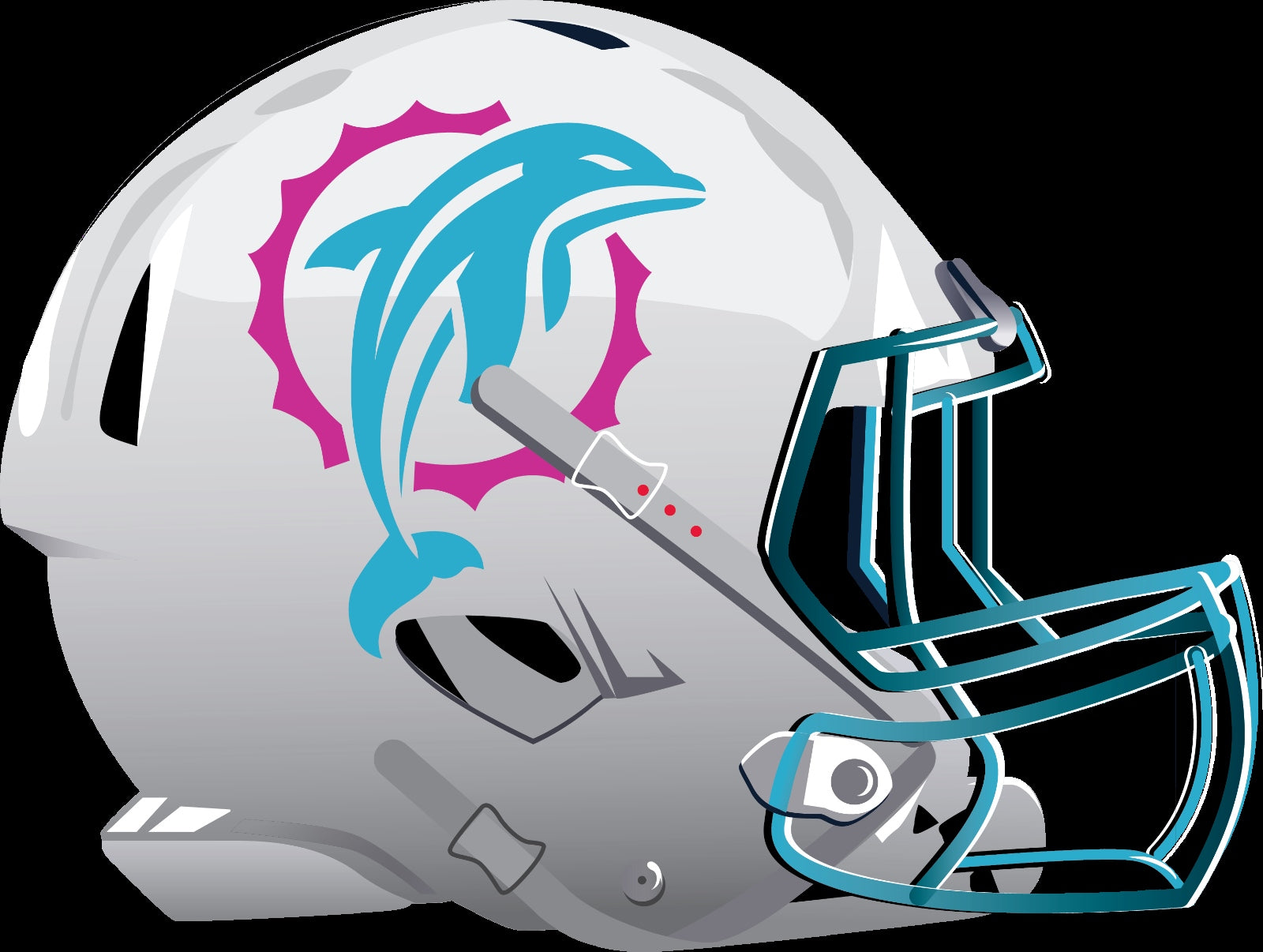 dolphins new logo on helmet