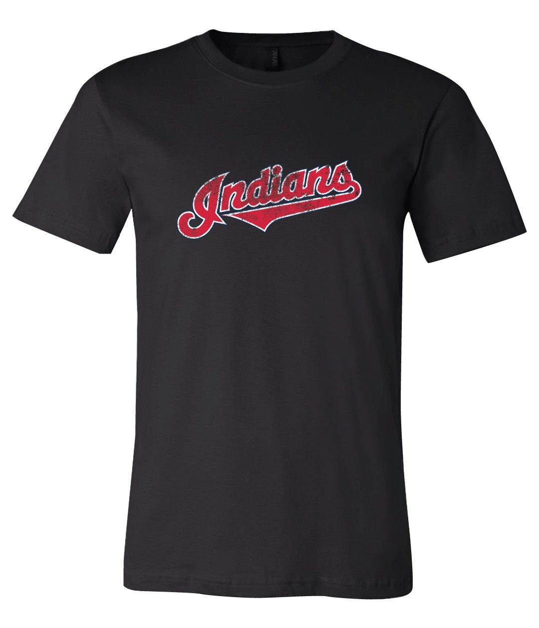 Cleveland Indians Text Logo Distressed Vintage logo T-shirt 6 Sizes S