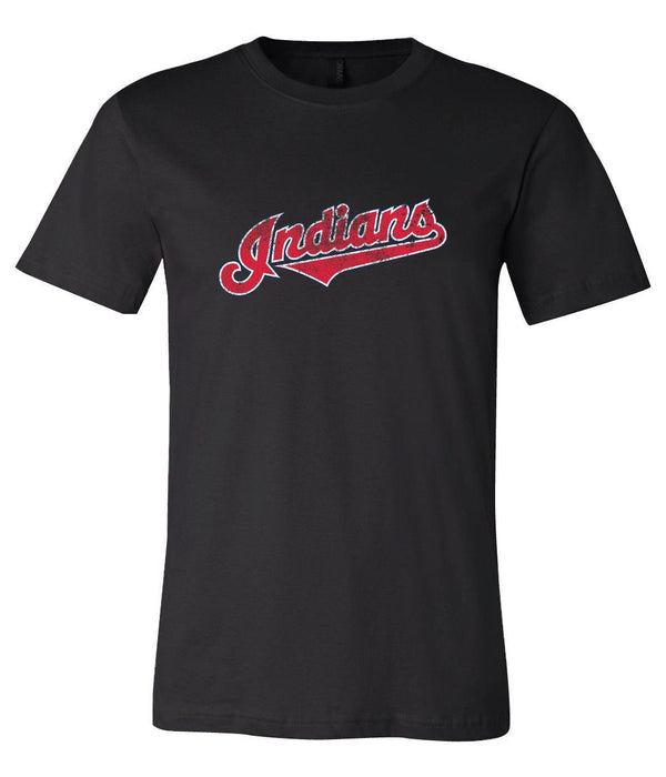 Cleveland Indians Text Logo Distressed Vintage logo T-shirt 6 Sizes S-3XL!!