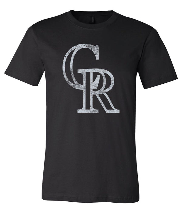 Colorado Rockies CR Logo Distressed Vintage logo T-shirt 6 Sizes S-3XL!!