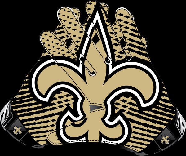 New Orleans Saints Gloves Sticker Vinyl Decal / Sticker 5 sizes!!
