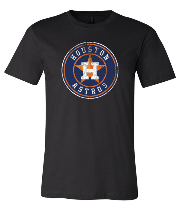 Houston Astro's Circle state Distressed Vintage logo T-shirt 6 Sizes S-3XL!!