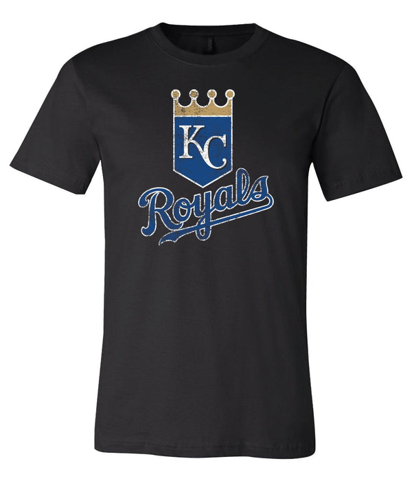 Kansas City Royals Distressed Vintage logo T-shirt 6 Sizes S-3XL!!