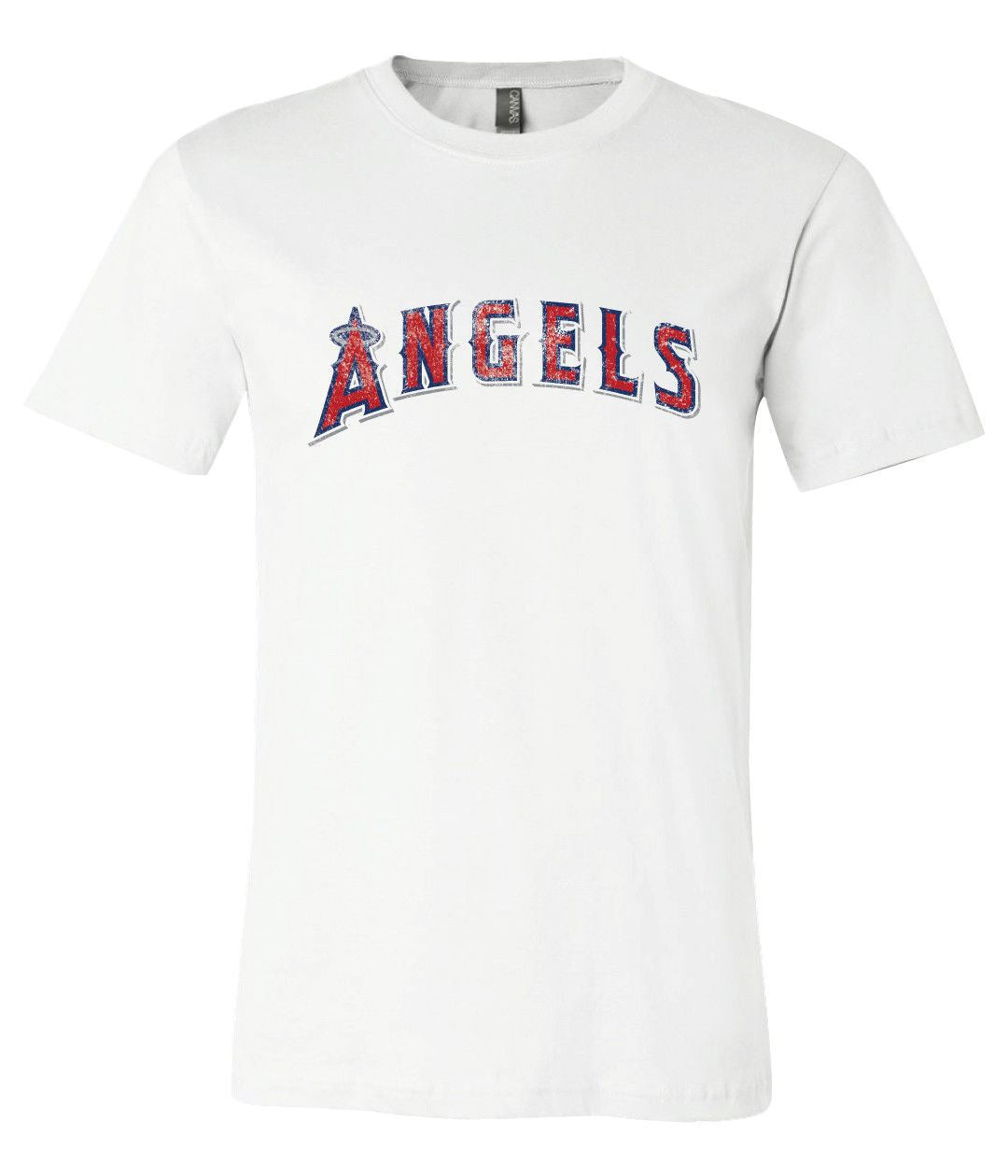Los Angeles Angels of Anaheim text Distressed Vintage T-shirt 6