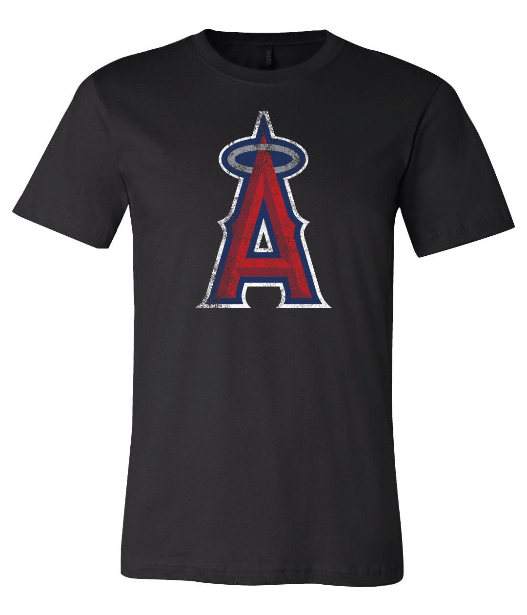 Los Angeles Angels of Anaheim A logo Distressed Vintage T-shirt 6 Size