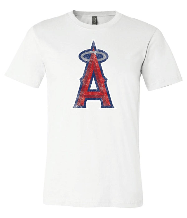 Los Angeles Angels of Anaheim A logo Distressed Vintage  T-shirt 6 Sizes S-3XL!!