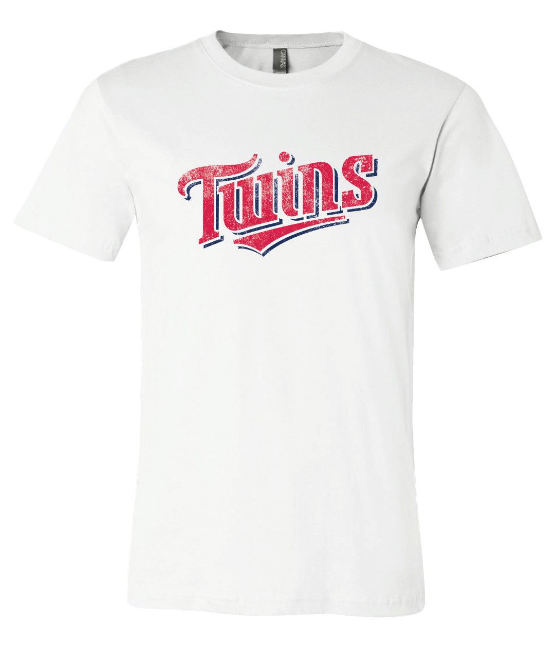 Minnesota Twins Text logo Distressed Vintage logo T-shirt 6 Sizes S-3X