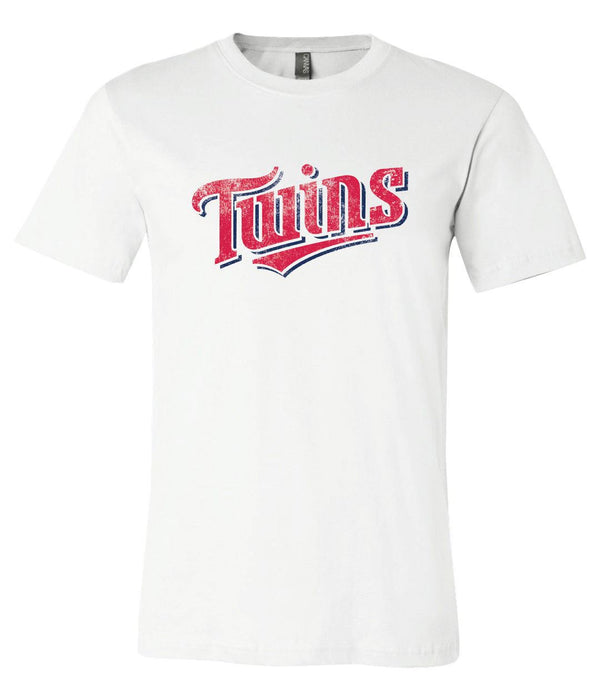 Minnesota Twins Text logo Distressed Vintage logo T-shirt 6 Sizes S-3XL!!