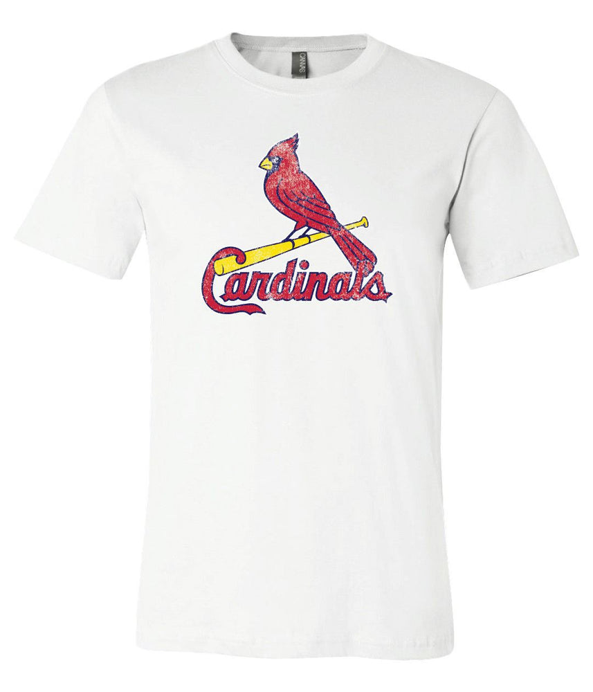 Vintage Logo 7 White St. Louis Cardinals Long Sleeve T-Shirt Adult Size XL