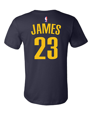 Lebron James Cleveland Cavaliers Black Alternate Name and Number Short  Sleeve T-Shirt