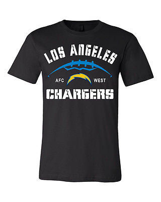 Los Angeles Chargers NFL Team Shirt Stencil Text