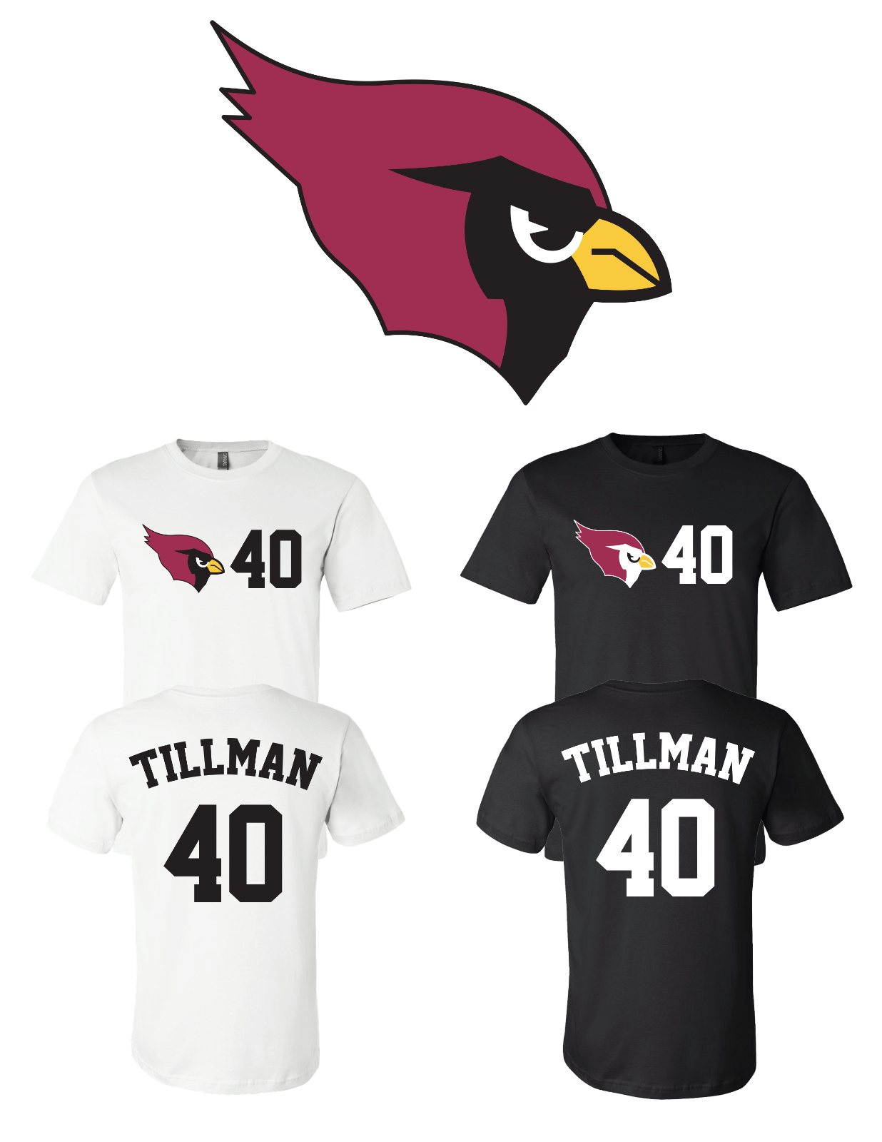 Nike Arizona Cardinals No40 Pat Tillman Black Women's Stitched NFL Limited 2016 Salute to Service Jersey