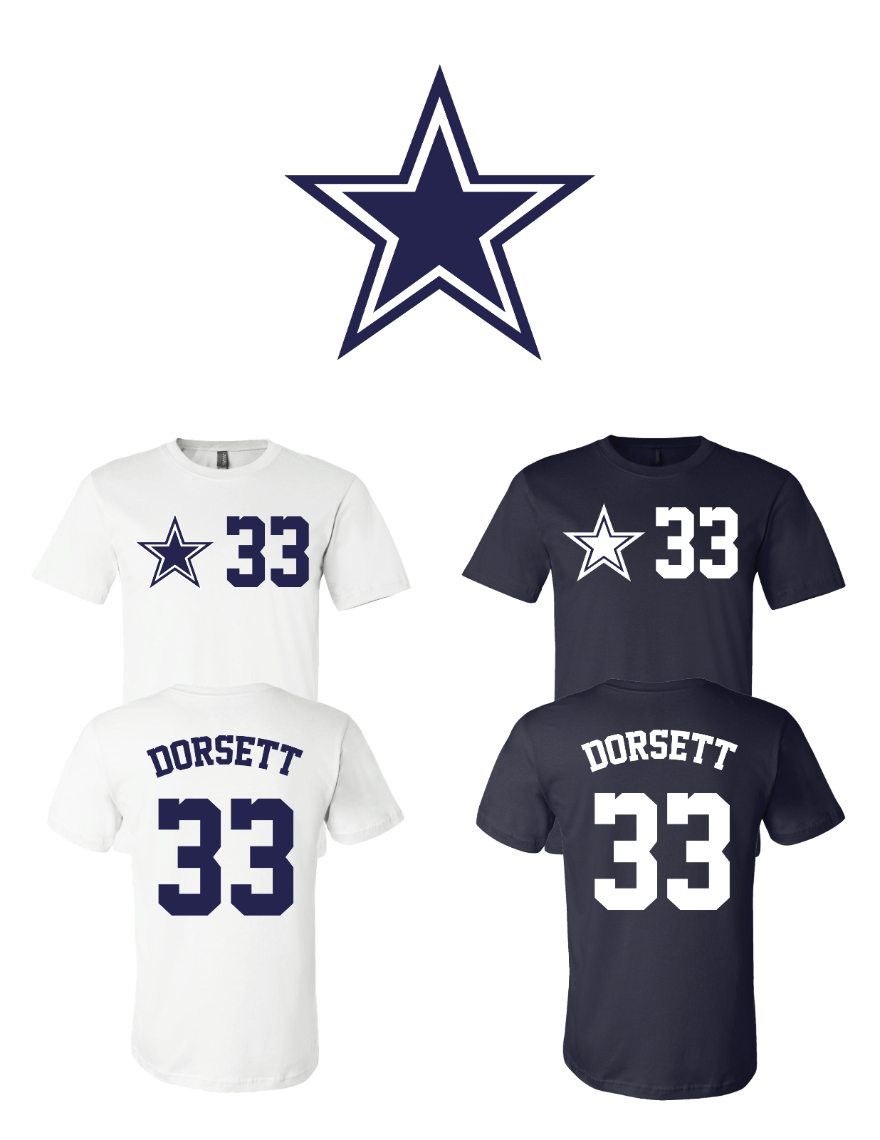 Tony Dorsett #33 Dallas Cowboys Jersey player shirt