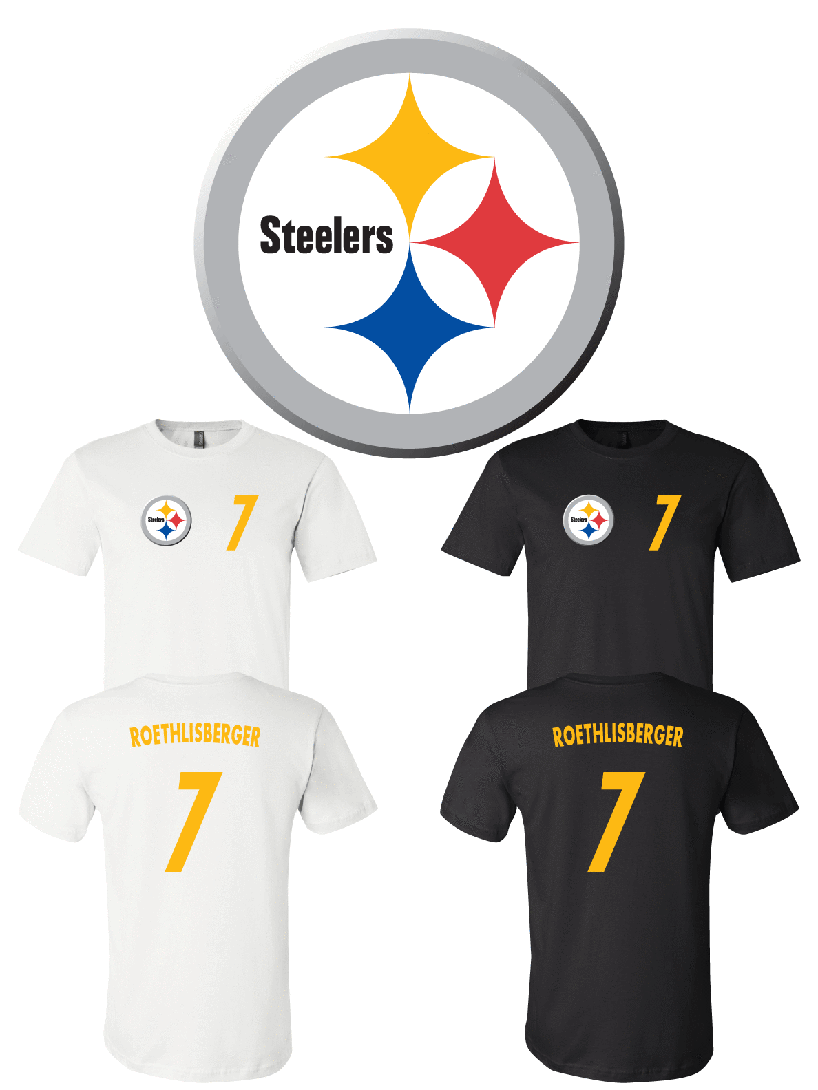 camión Múltiple Parpadeo Ben Roethlisberger #7 Pittsburgh Steelers Jersey player shirt | Sportz For  Less