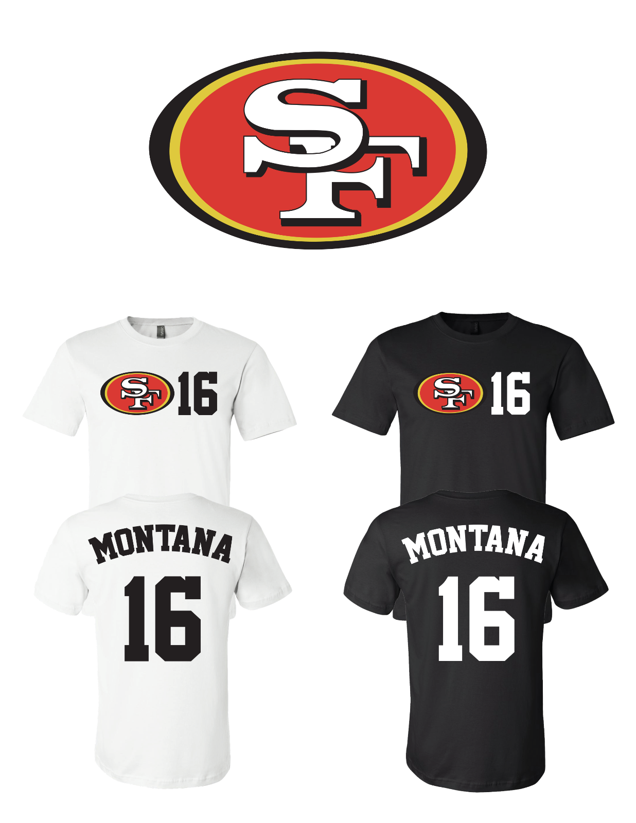 Joe Montana #16 San Francisco 49ers Jersey player shirt