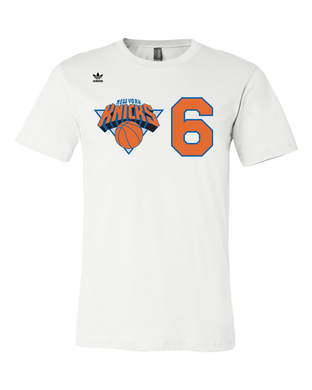 NBA New York Knicks Custom Name Number Gray Orange Skull T-Shirt