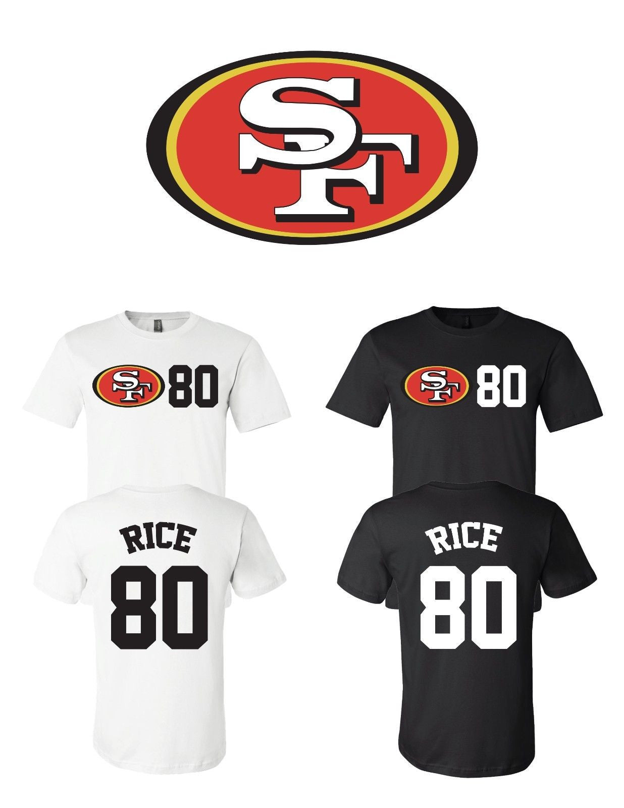 Jerry Rice #80 San Francisco 49ers Jersey player shirt | Sportz