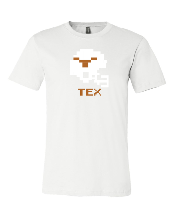 Texas Longhorns Retro Tecmo Bowl Helmet  T-shirt 6 Sizes S-3XL!!