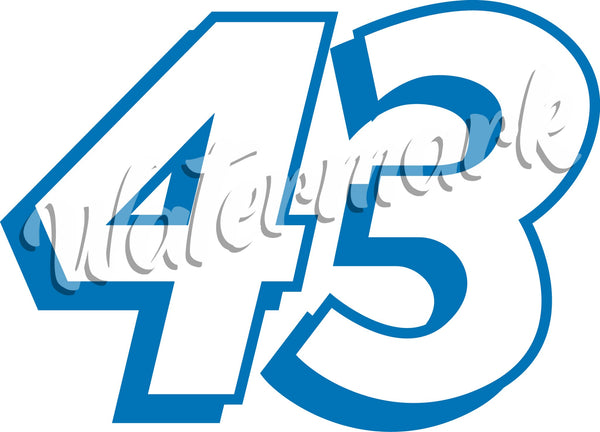 Bubba Wallace #43 Nascar Logo Vinyl Decal  / Sticker  🏁 Nascar Sticker  🚗💨