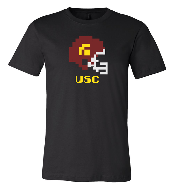 USC Trojans Retro Tecmo Bowl Helmet  T-shirt 6 Sizes S-3XL!!