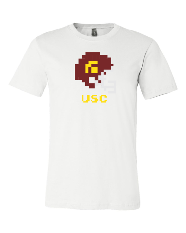 USC Trojans Retro Tecmo Bowl Helmet  T-shirt 6 Sizes S-3XL!!