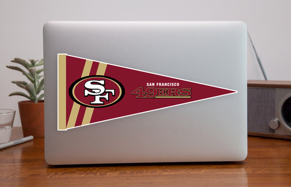 San Francisco 49ers Pennant Sticker Vinyl Decal / Sticker 10 sizes!!