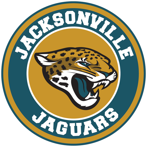 Jacksonville Jaguars Circle Logo Vinyl Decal / Sticker 5 sizes!!