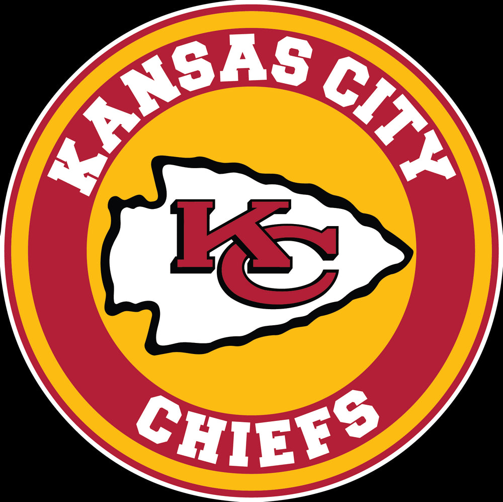 Kansas City Chiefs stickers, sets of Five stickers, waterproof, vinyl