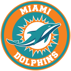 Miami Dolphins Circle Logo Vinyl Decal / Sticker 5 sizes!! | Sportz For ...