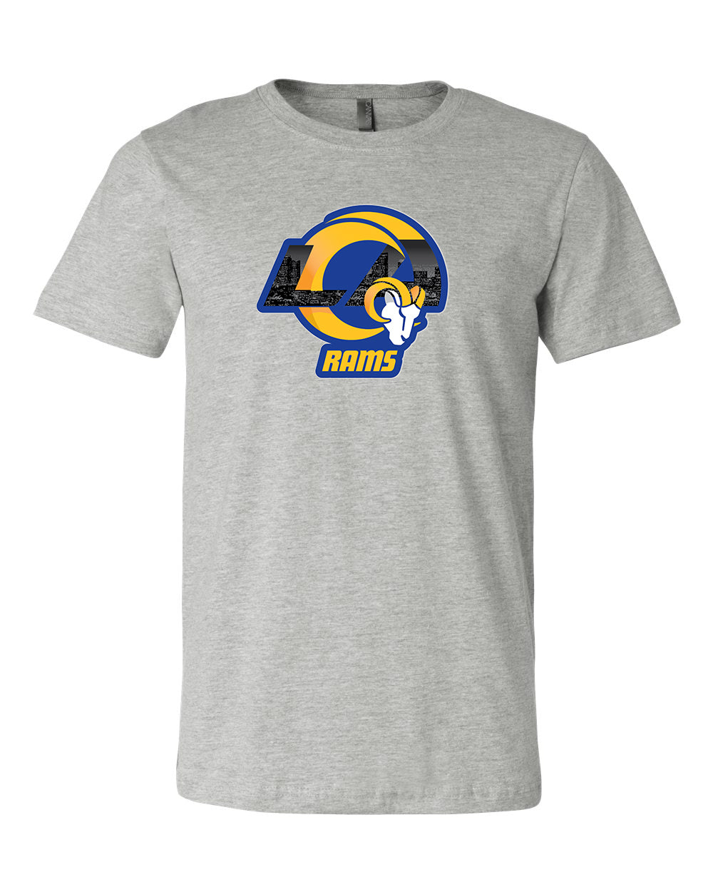 Mi Tees Detroit Rams T Shirt Athletic Heather / L