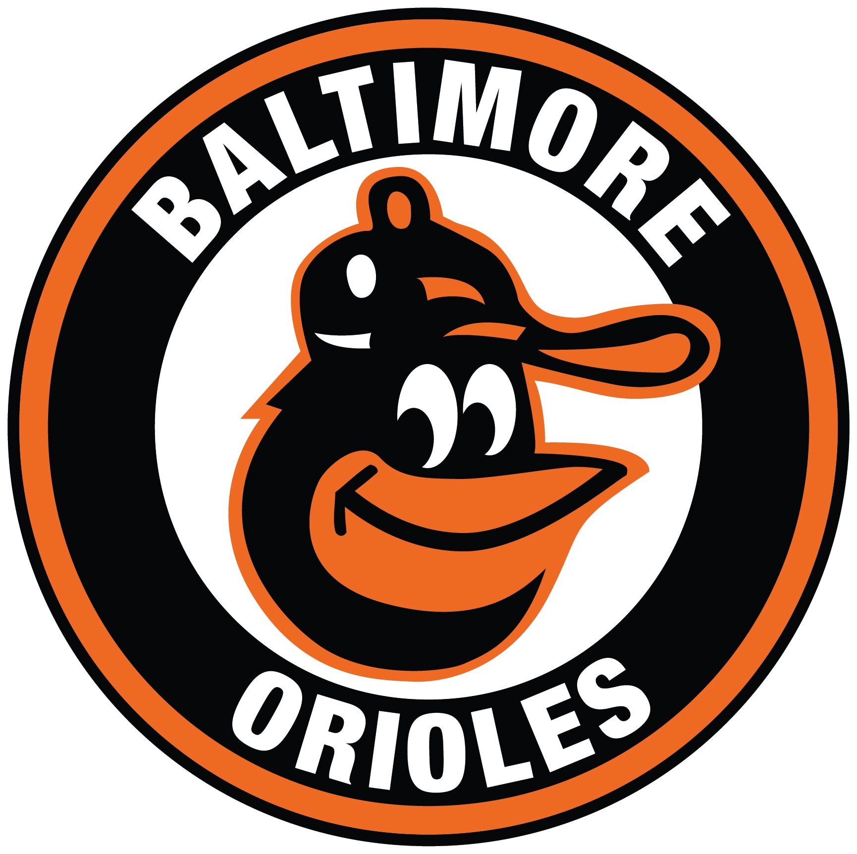 Baltimore Orioles text logo Distressed Vintage logo T-shirt 6 Sizes S