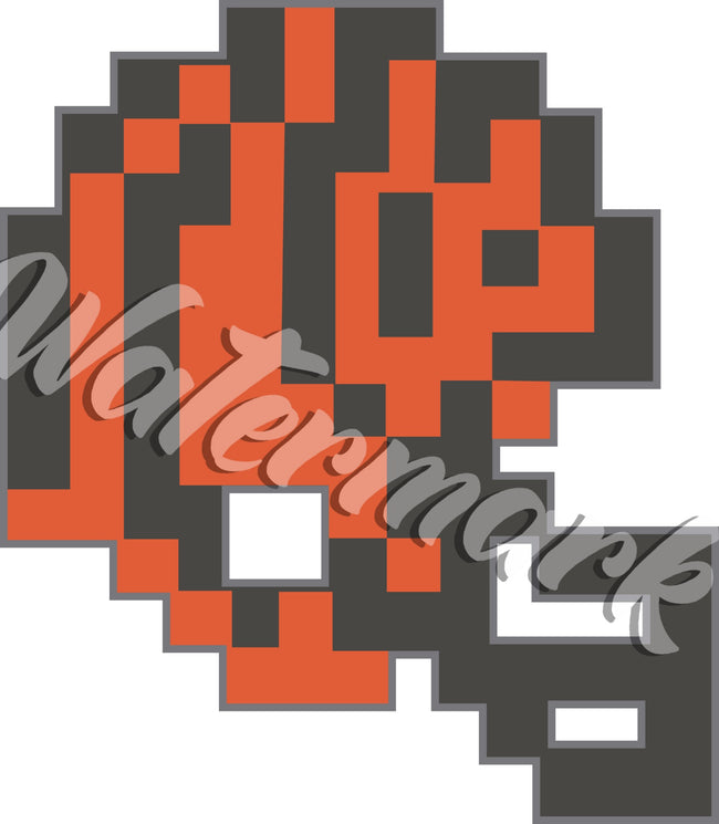 Cleveland Browns 8 bit Tecmo Bowl Logo Vinyl Decal Sticker 10 sizes!!!