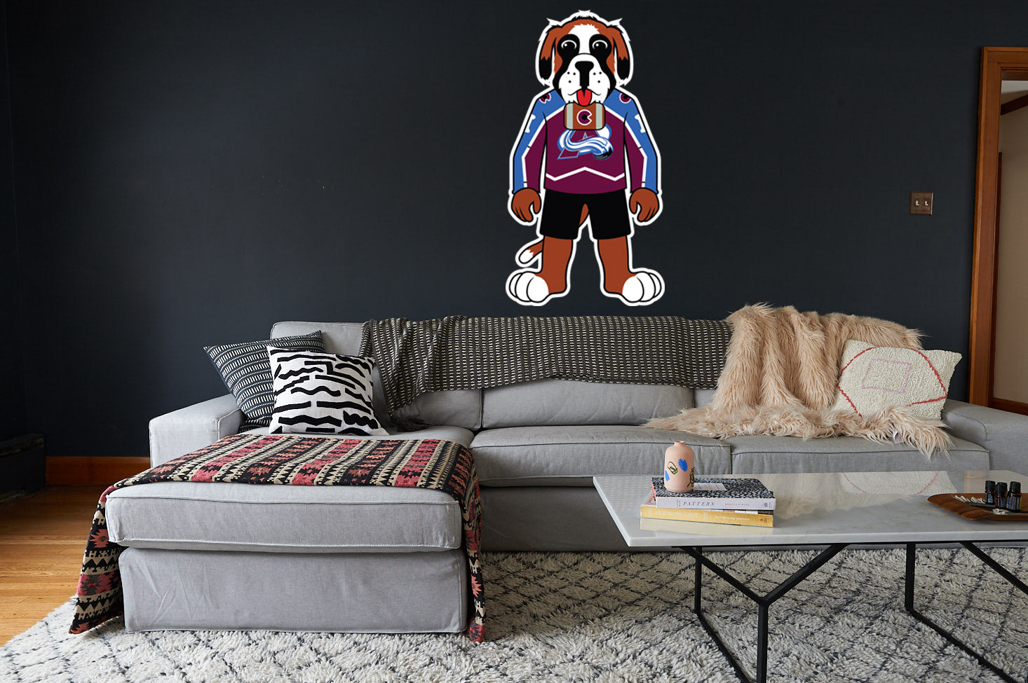 Colorado Avalanche: Bernie 2021 Mascot - NHL Removable Wall Adhesive Wall Decal Giant Athlete +2 Wall Decals 21W x 51H