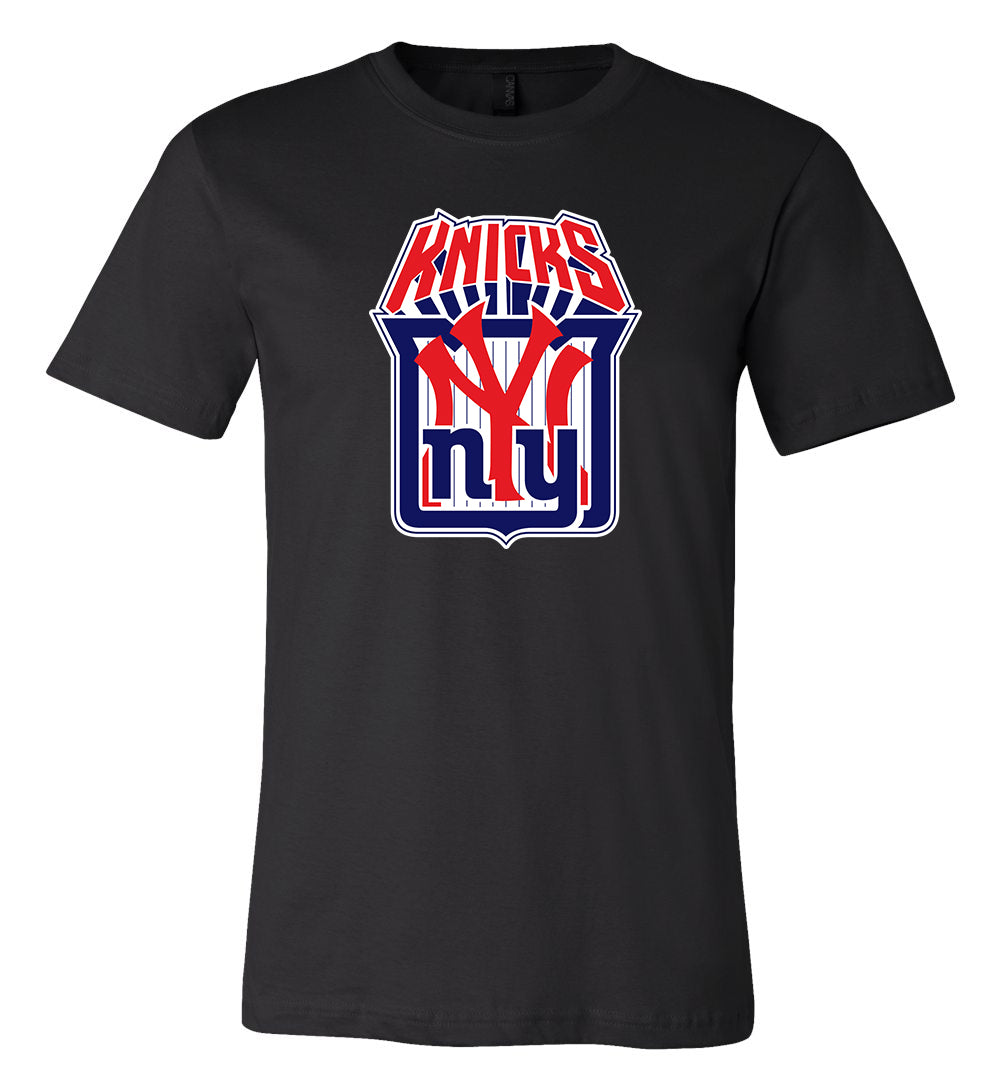 Official New york giants new york yankees new york rangers new york knicks  new york jets new york mets new york city 2023 logo shirt, hoodie, sweater,  long sleeve and tank top